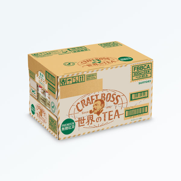 サントリーフーズ クラフトボス 世界のTEA PREMIUM 無糖紅茶 600ml 1箱