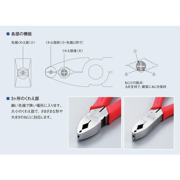 3.peaks 強力小ねじプライヤー DS-175Z 1個 スリーピークス技研（直送