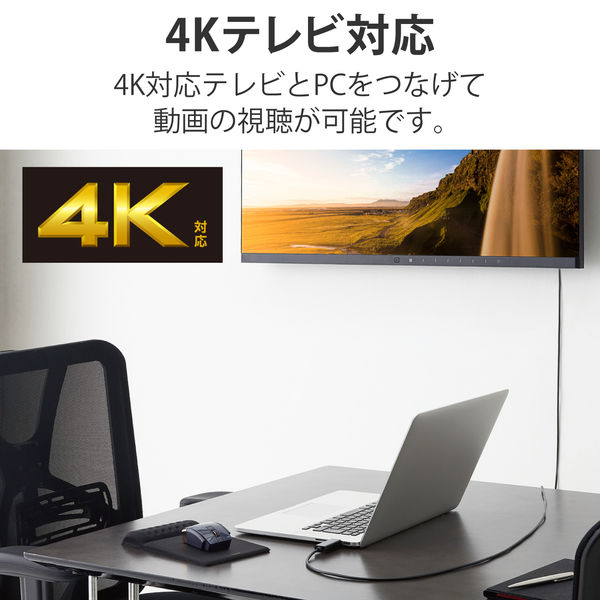 エレコム HDMI ケーブル 5m 4K × 2K対応 ブラック CAC-HD14EL50BK