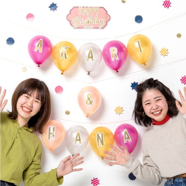 newカラー·ᴥ·♡.*゜バースデーガーランド（ネーム含む）積み木