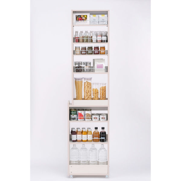 アイリスオーヤマ キッチン隙間収納ラック 幅198×奥行445×高さ1810mm ホワイト 1台(直送品) アイリスオーヤマ キッチン隙間収納ラック 幅198×奥行445×高さ1810mm ホワイト 1台(直送品)