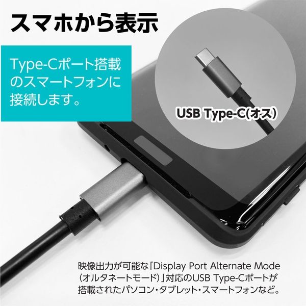 多摩電子工業 Type-C/HDMI変換ケーブル 5.0m TSK88H50K 1本 - アスクル