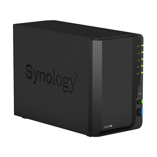 NAS Synology NASキット 2ベイ DS220+ DiskStation 組み立て式 シノロジー 初心者ガイド付き 1台 - アスクル