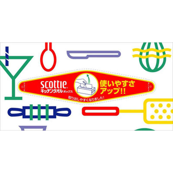 スコッティ キッチンタオルボックス 1パック（75組（150枚）×3箱