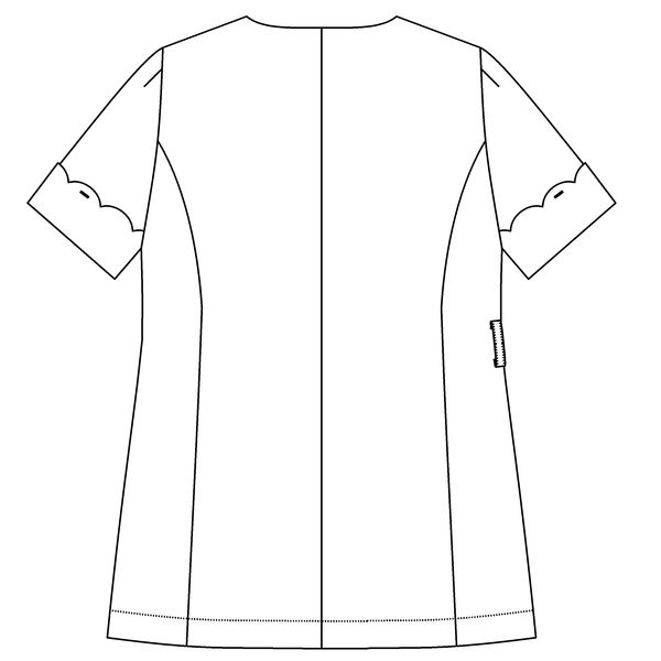 GELATO PIQUE スカラップトップス S 白 ジェラート ピケ&クラシコ 白衣 （レディス） スカラップ