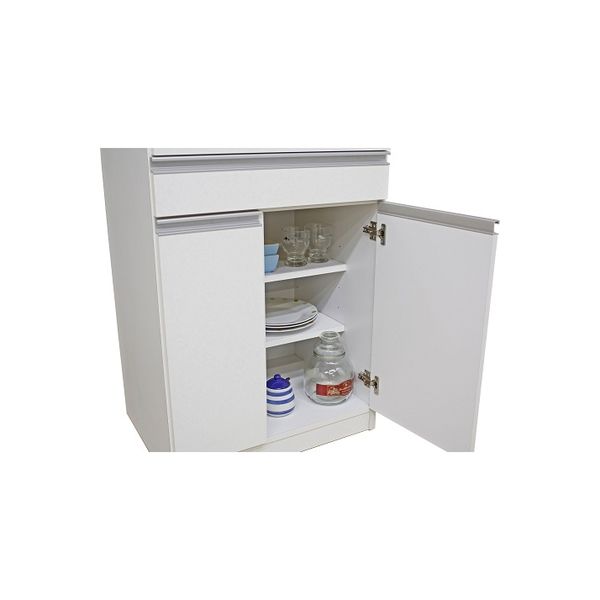 後藤家具物産 レンジ台 幅600×奥行450×高さ1200mm ホワイト RB-03-1WH