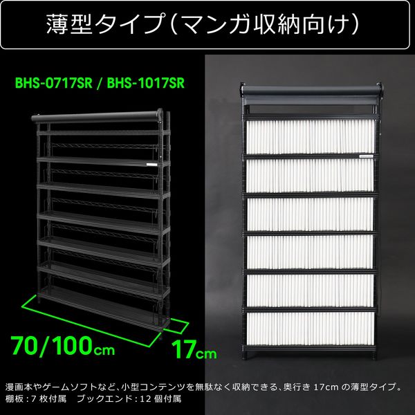 【軒先渡し】 Bauhutte スクリーンラック スタンダード 幅704×奥行339×高さ1463mm ブラック 1台（直送品）