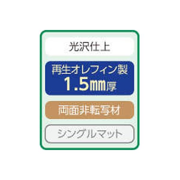 ライオン事務器 デスクマット シングルマット 光沢 990×590mm 1.5mm厚