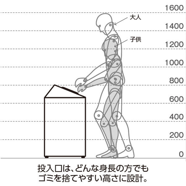 軒先渡し】テラモト ニートSTF 一般ゴミ用 67L 角穴 分別シール入 オフ