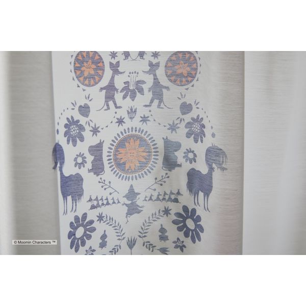 スミノエ レースカーテン フォークライン 100×133cm ブルー