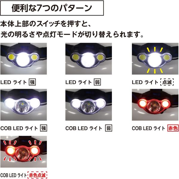 旭電機化成 3LEDヘッドランプ ACA4302 1個 - ヘルメット