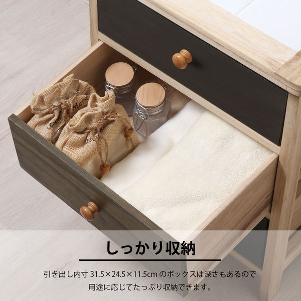 不二貿易 シンクエ2 カラフルチェスト 3段 桐製 幅400×奥行300×高さ
