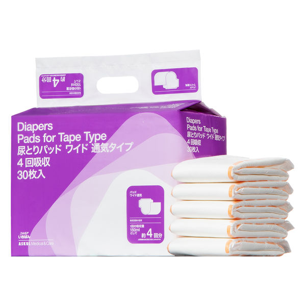 鶴様専門用①/3。810×6.800×4.使い捨て尿とりパッド 一晩中あんしん尿とりパッド 夜用スーパー （24枚入） ｜ 排泄