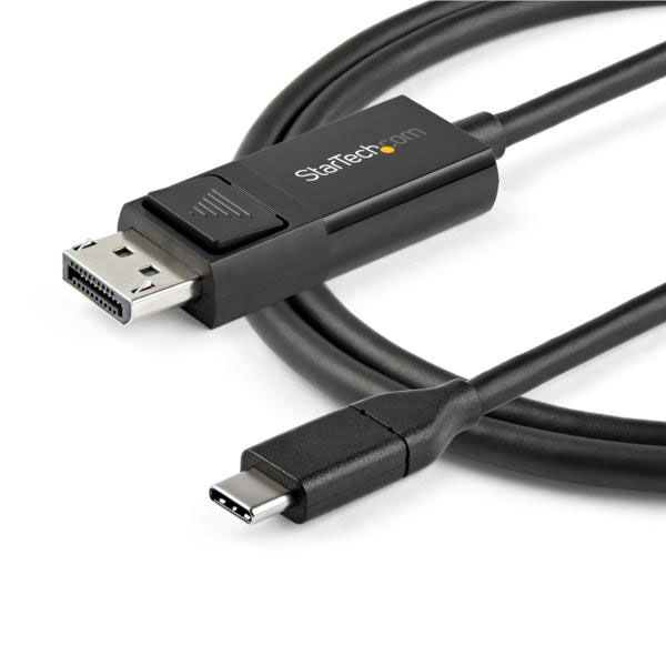 USB Type-C-DisplayPort 1.2 変換ケーブル 2m 双方向対応 4K/60Hz CDP2DP2MBD  1個 アスクル