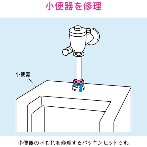 カクダイ ガオナ 小便器用パッキン 10枚セット (水もれ修理 フラッシュバルブ給水管 パイプ外径16ミリ用) GA-NE002 1セット（10枚入）（直送品）  - アスクル