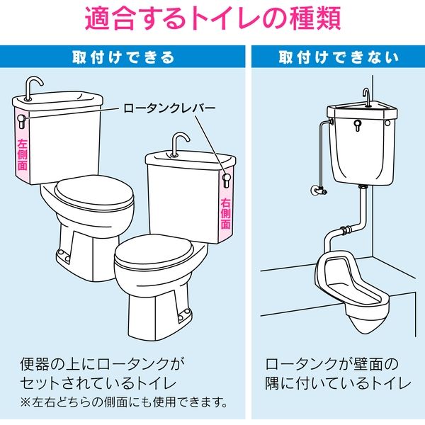 カクダイ ガオナ トイレ用レバーハンドル 密結ロータンク用 (大小切替