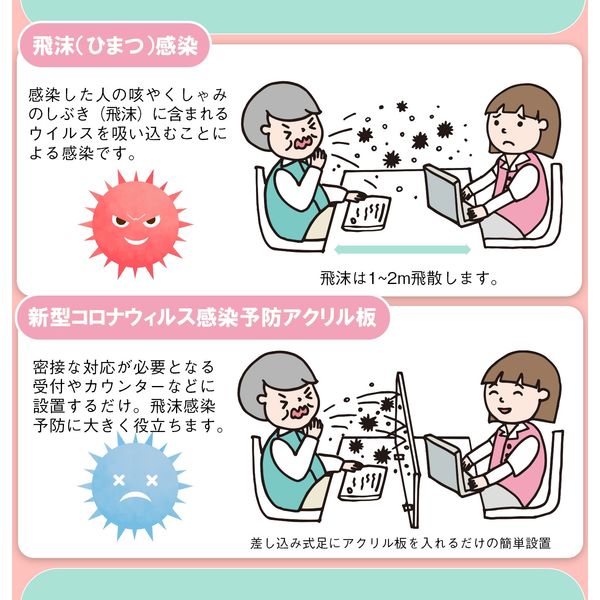 モーノクラフト 新型コロナウィルス感染予防アクリル板 大 モーノクラフト 新型コロナウィルス感染予防アクリル板 大