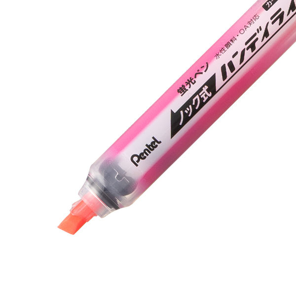 ぺんてる 蛍光ペン ノック式 ハンディラインS ピンク XSXNS15-P 1