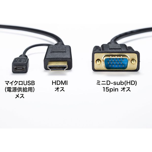 HDMI VGA 変換アダプター ホワイト 変換ケーブル D-SUB 15ピン 1080P プロジェクター PC HDTV 用 変換 アダプターPC DVD HDTV用