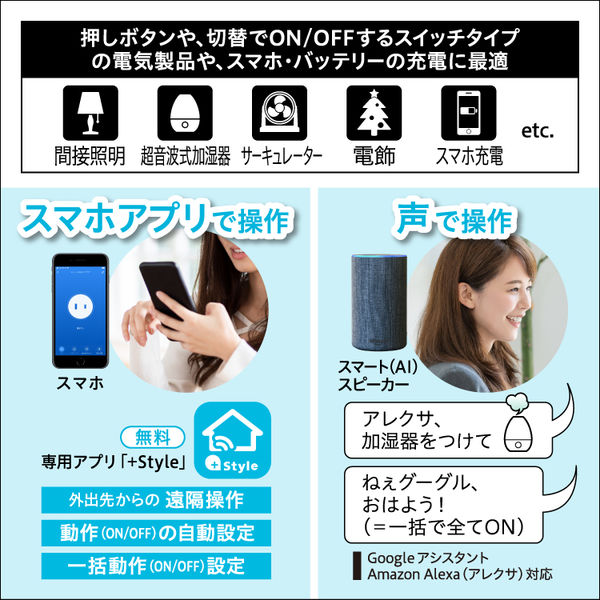 スマートLED電球 E26（調光） PS-LIB-W01 1個 - アスクル