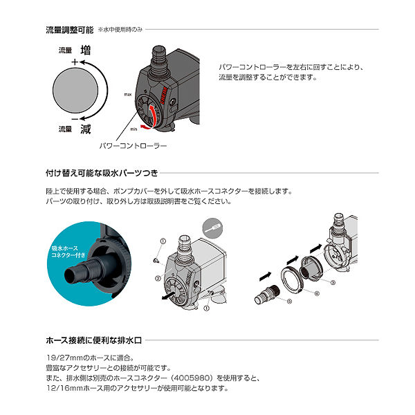 EHEIM コンパクトオン 2100 水陸両用ポンプ 4011708001783 1個