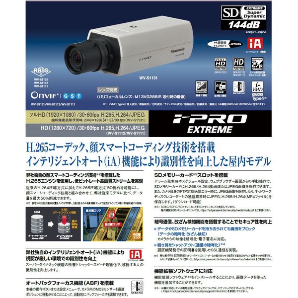 パナソニック 屋内HDボックスNWカメラ(レンズ別売) WV パナソニック 屋内HDボックスNWカメラ(レンズ別売) WV