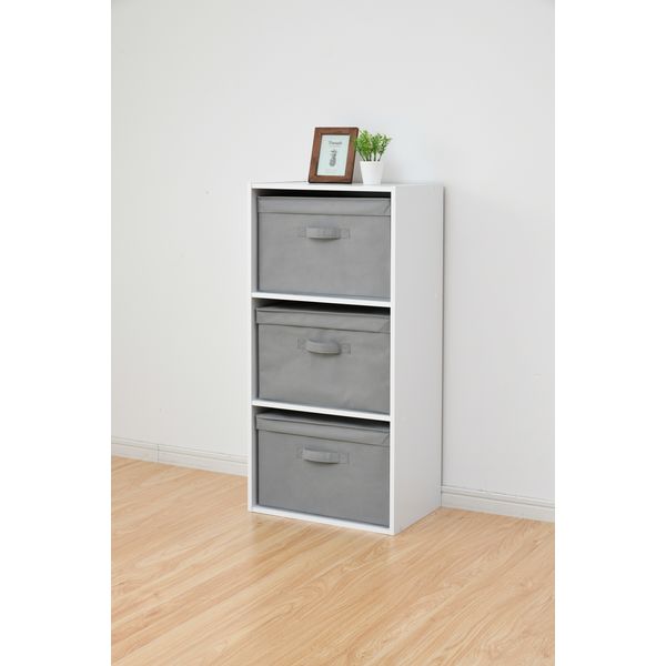 山善 YAMAZEN どこでも収納ボックス ふた付 幅380×奥行250×高さ250mm