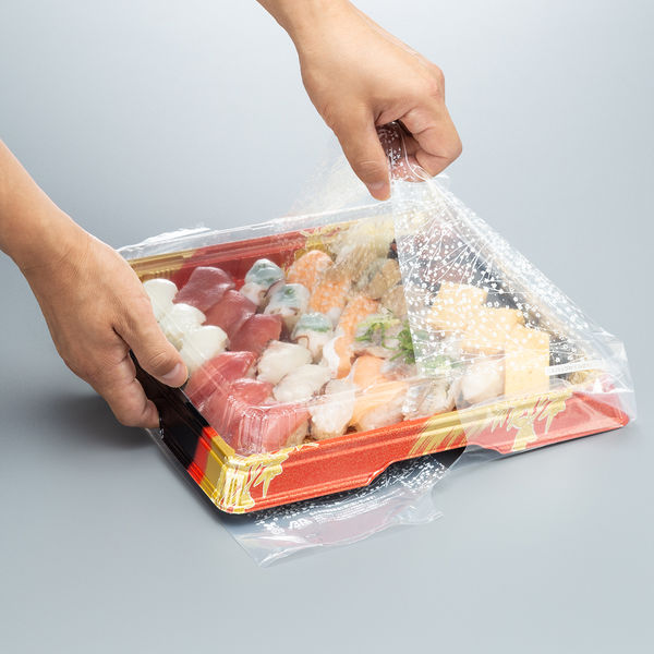 福助工業 SKバッグバイオ25 寿司ピザ用レジ袋（透明・かすみ草