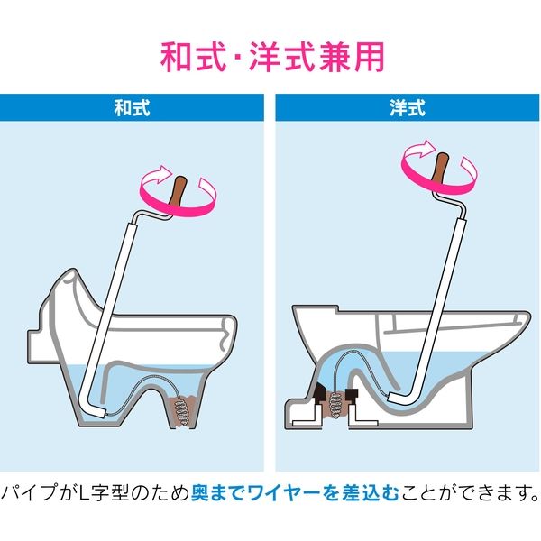 カクダイ ガオナ トイレクリーナー 和・洋式兼用 つまり取り GA-KK024