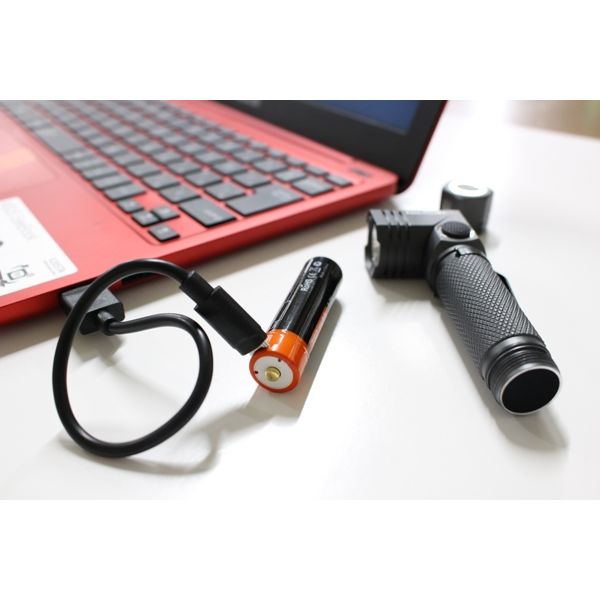 NICRON B74 首振り レッド 600LM 充電式 1本（直送品） - アスクル