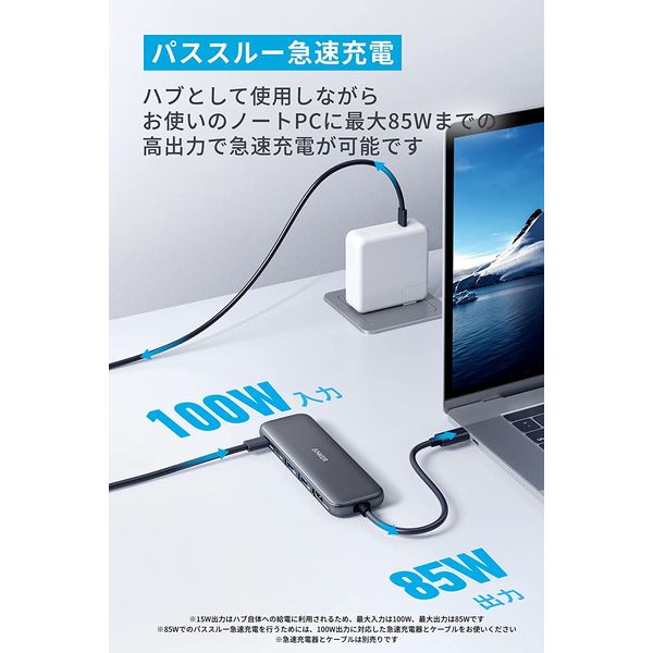 UGREEN 5-IN-1 USB Cハブ 100W PD急速充電 Type-C 3*USB‐A3.0ポート4K HDMI2.0出力 5Gbps
