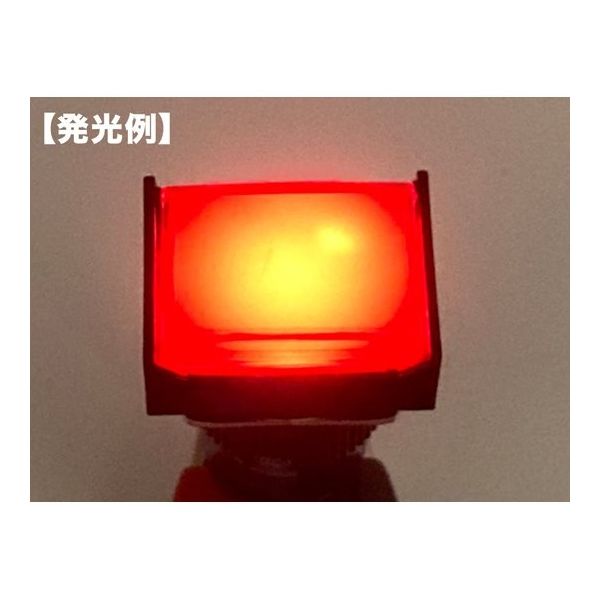 共立電子産業 照光式プッシュスイッチ 長方形 オルタネイト 赤色 24V 65-9645-02 1個（直送品） - アスクル