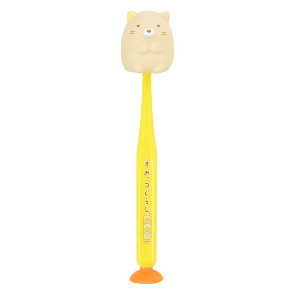 すみっコぐらし ハブラシ マスコット付き吸盤歯ブラシ ねこ 1本 ユーカンパニー 歯ブラシ（子供用） - アスクル