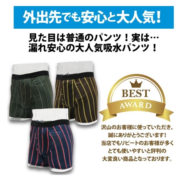 辻一 超薄型失禁パンツ ボクサータイプ 吸水 抗菌防臭 消臭 吸水