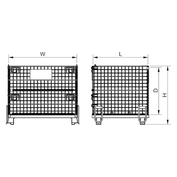 伊藤製作所 吊上げ式かご型パレット L型350A PM-LP350A 1台（直送品） - アスクル