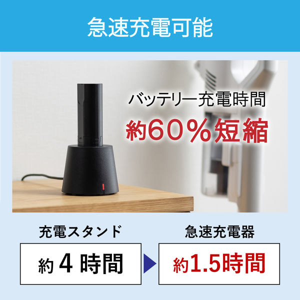 バッテリー/急速充電器セット】充電式サイクロン掃除機 SCD-184P