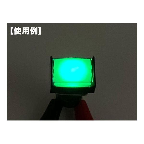 共立電子産業 照光式プッシュスイッチ 長方形 オルタネイト 緑色