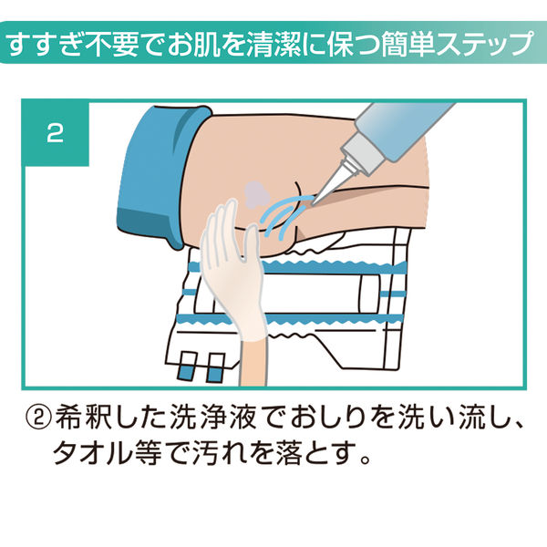 大王製紙 アテントSケア すすぎがいらない洗浄液 専用ボトル 20733752 1ケース（12本入） - アスクル