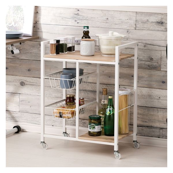 武田コーポレーション ヴィンテージ調 キッチンワゴン T0-VKW56VNA 1箱