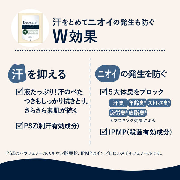 デオカラット 薬用デオドラント ボディシート 40枚 コーセーコスメ