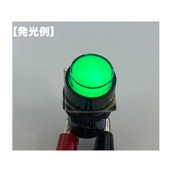 共立電子産業 照光式プッシュスイッチ 丸形 オルタネイト 緑色 24V 