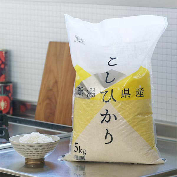 新潟県産 コシヒカリ 精白米 5kg 1袋 令和5年産 米 お米 オリジナル - アスクル