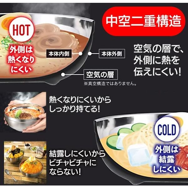 カクセー 二重どんぶり 4点セット HOL-04 1個（直送品） - アスクル