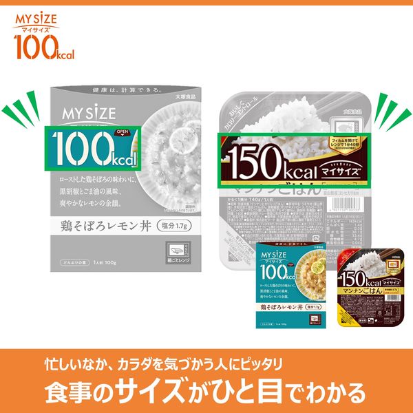 マイサイズ 100kcal キーマカレー 中辛 1人前・100g 1個 大塚食品 レンジ対応 レトルト アスクル