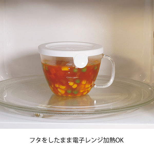 HARIO (ハリオ) 3点セット 炊飯器 スープカップ 2個 電子レンジ用 1個