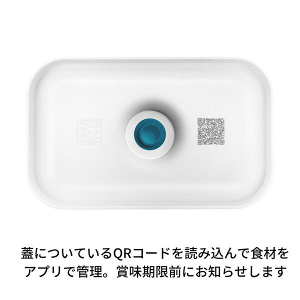 フレッシュ＆セーブ 真空ガラスコンテナ M ブルー 900ml 1個