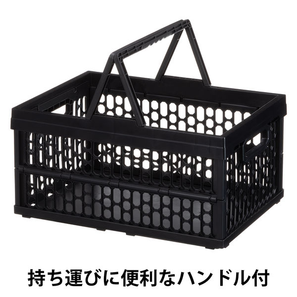 【みっちゃん】ASKUL 現場のチカラ 30L ブラウン折りたたみコンテナ 折りたたみコンテナ】 アスクル 「現場のチカラ」 軽量折り畳み