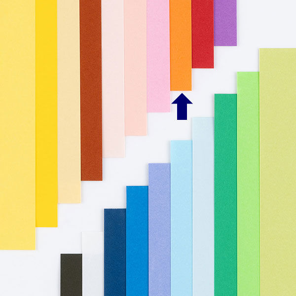 翠ページ アスクル 色画用紙 だいだい 四つ切り 1袋(100枚入) オリジナル