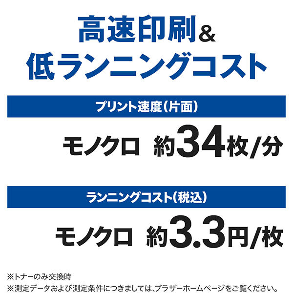 ブラザー A4モノクロレーザー複合機 無線・有線LAN/両面印刷 DCP