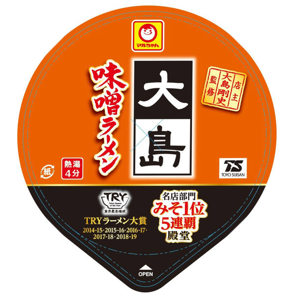 東洋水産 マルちゃん 大島 味噌ラーメン 1セット（12個） - アスクル